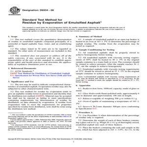 Evaporation Residue Testing advice|residue on evaporation method.